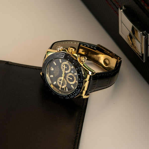 RLX-Daytona–Mens Leather Strap Watch