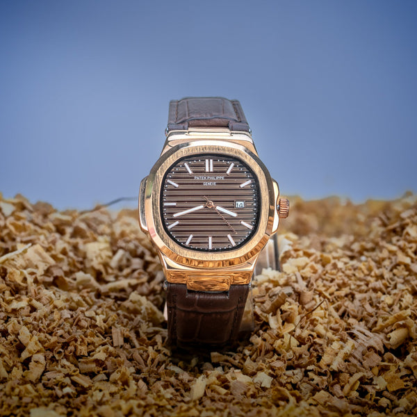Patek Philipe Leather Strap(Lite Brown)