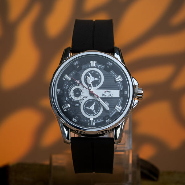 KEGIO - Men's Watch- Magnetic Lock (Black)