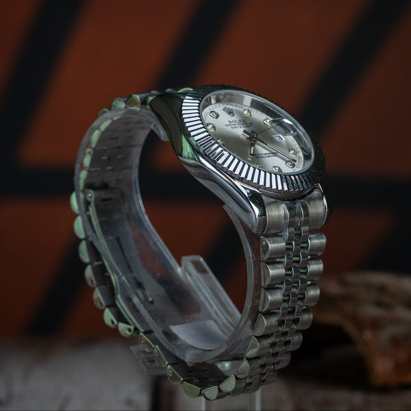 Rlx-DateJust Mens Watch-Silver Dial