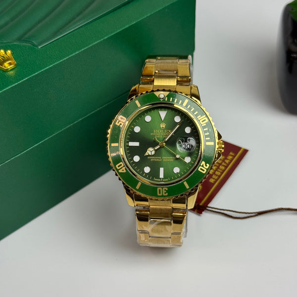RLX Submariner Gold with Green Dial