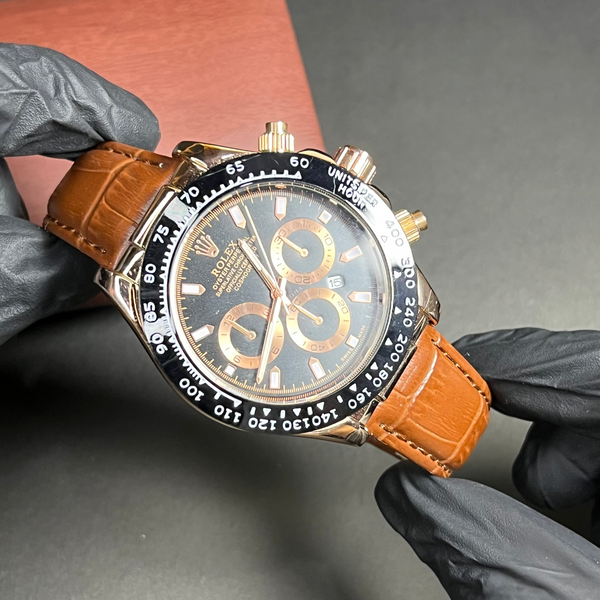 RLX-Daytona–Mens Leather Strap Watch